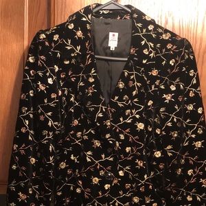 Ungaro Vintage Black Velvet Jacket w/Metallic Embroidery (Gold & Copper)